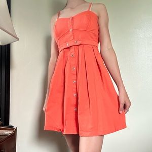 Orange Y2K Statement Dress